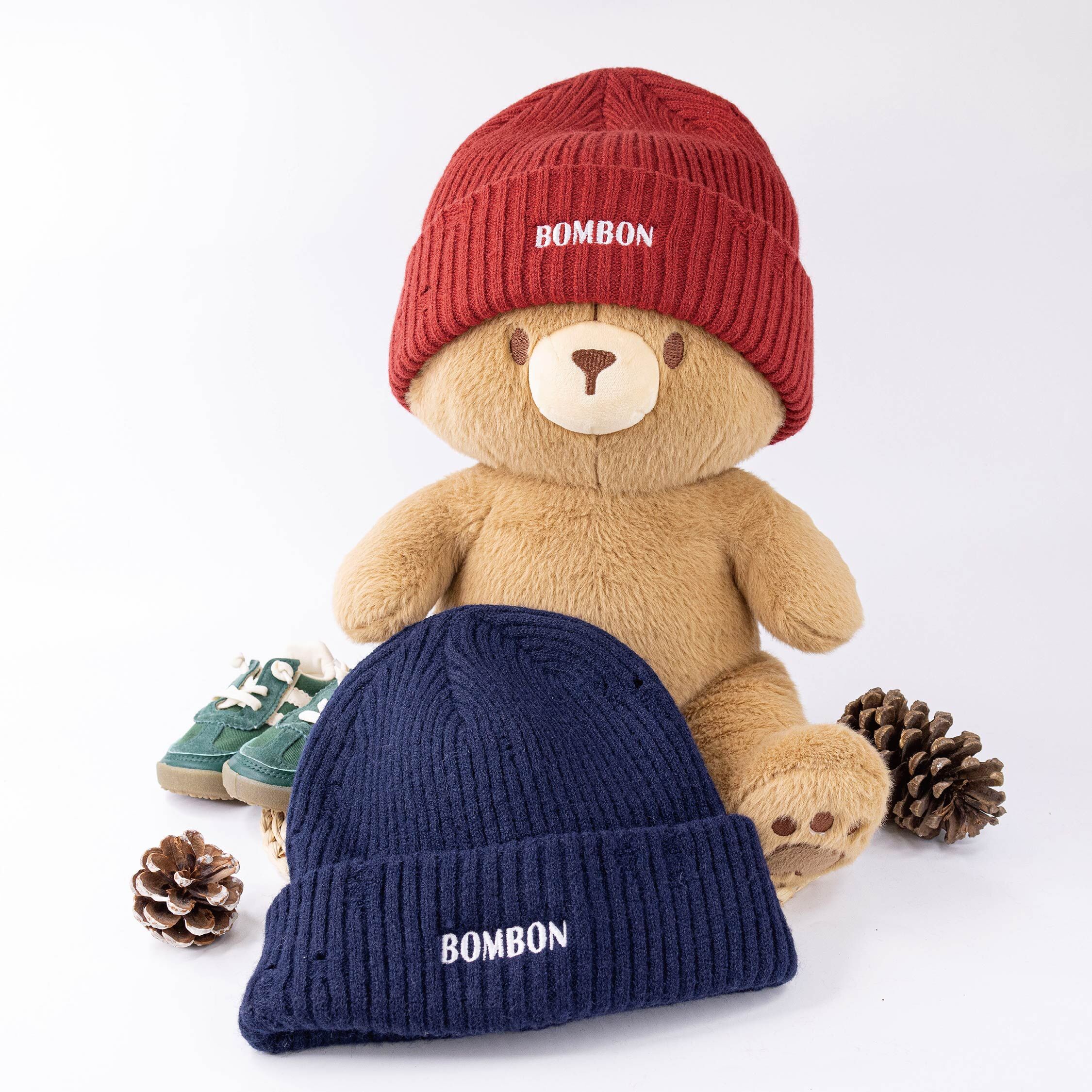 【JA1552】美式雙層厚針織毛帽＊二色