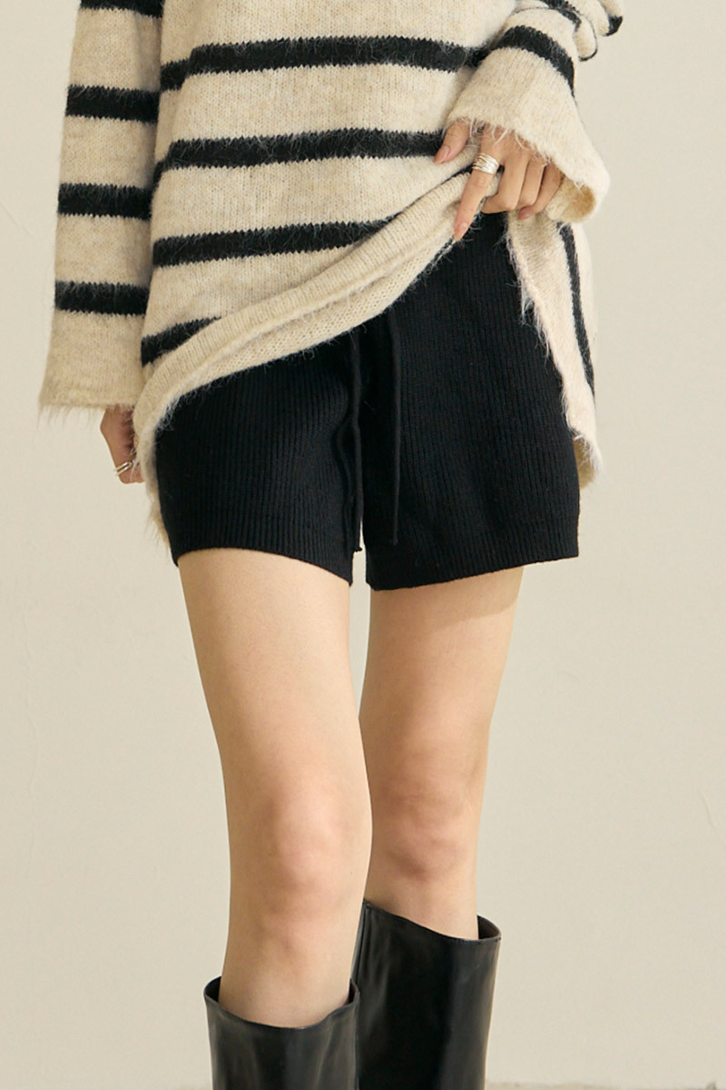 抽繩針織短褲