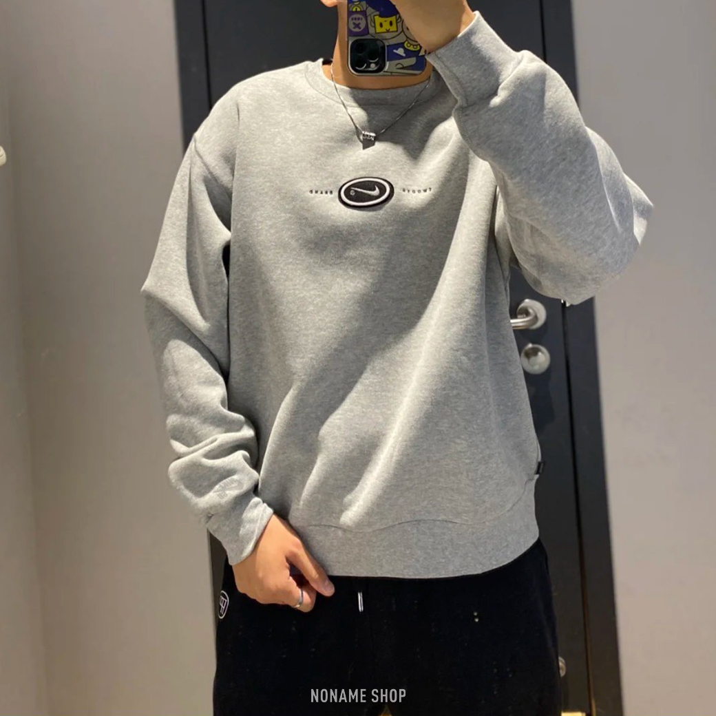 NIKE SB X ERIC KOSTON 小勾 刺繡 反光 圓領 大學T 內刷毛 長袖 兩色 (男款)