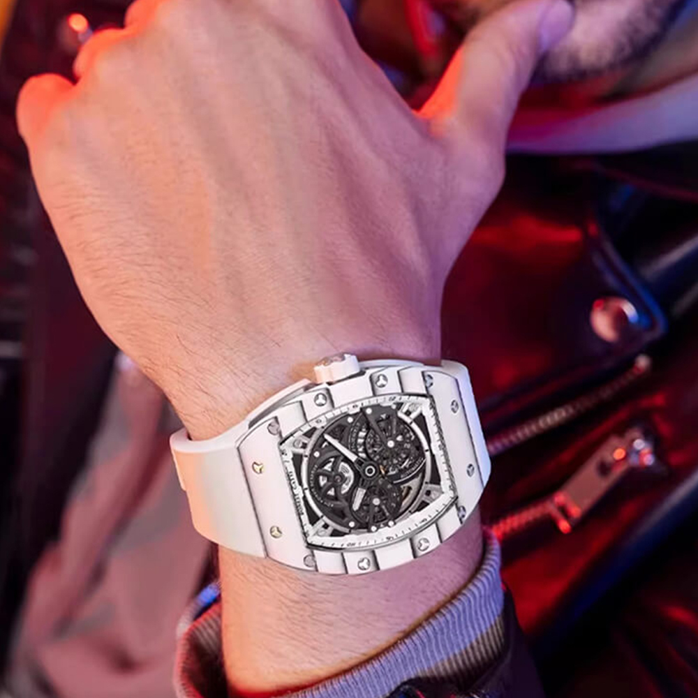 (預購)【Bonest Gatti 布加迪】BG9004 酒桶款 鏤空 動力儲存 21顆寶石軸承 夜光 碳纖維錶圈 機械錶