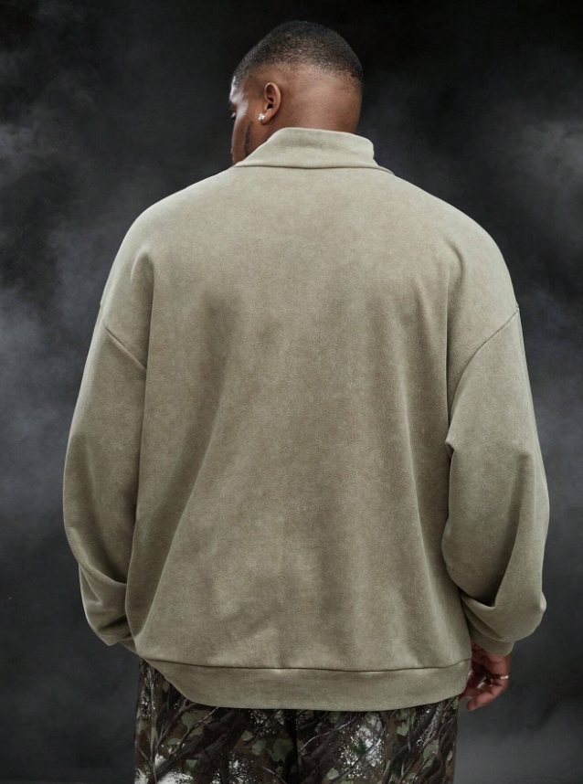 KADMAX大尺碼-大碼男針織雪花圖案大學TEE〈KSMS2672〉