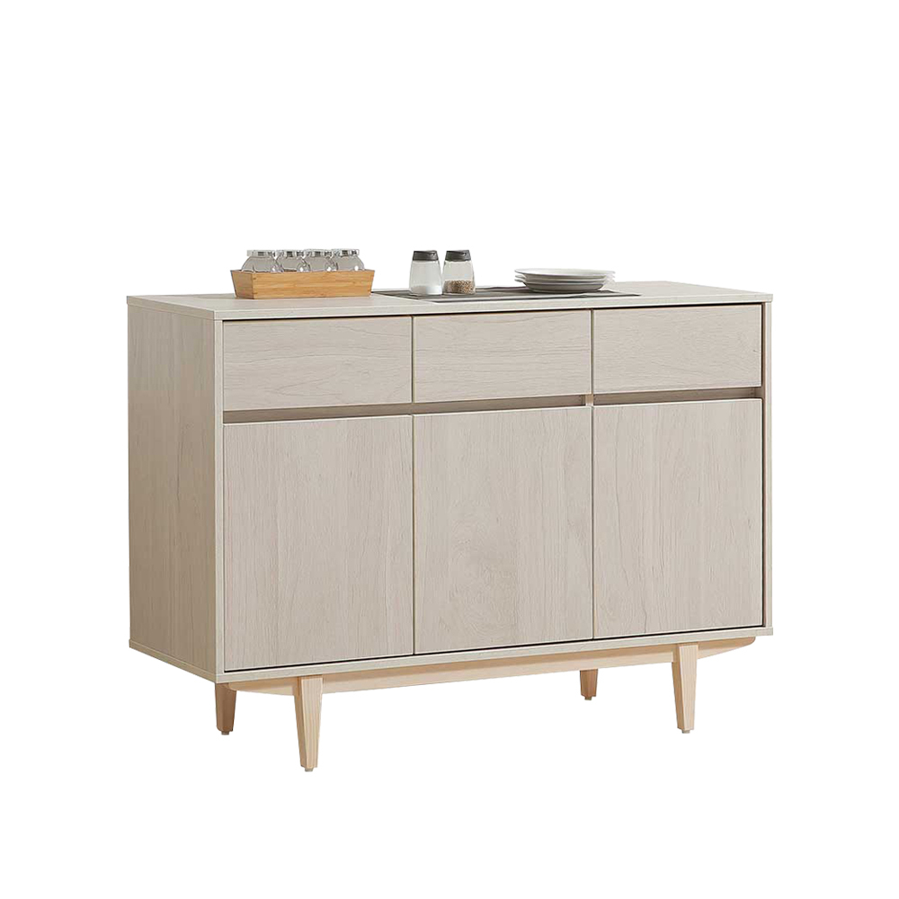 貝莎4尺木面收納餐櫃/碗盤櫃/置物矮櫃/電器櫃/玄關櫃(下座)