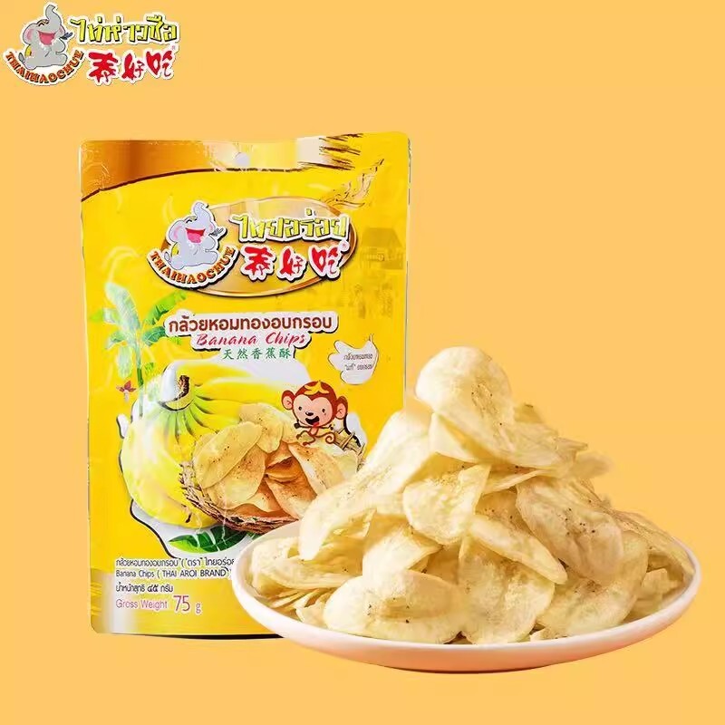 泰國 泰好吃 香蕉乾 300g｜天然香脆香蕉片・熱帶風味零食分享包
