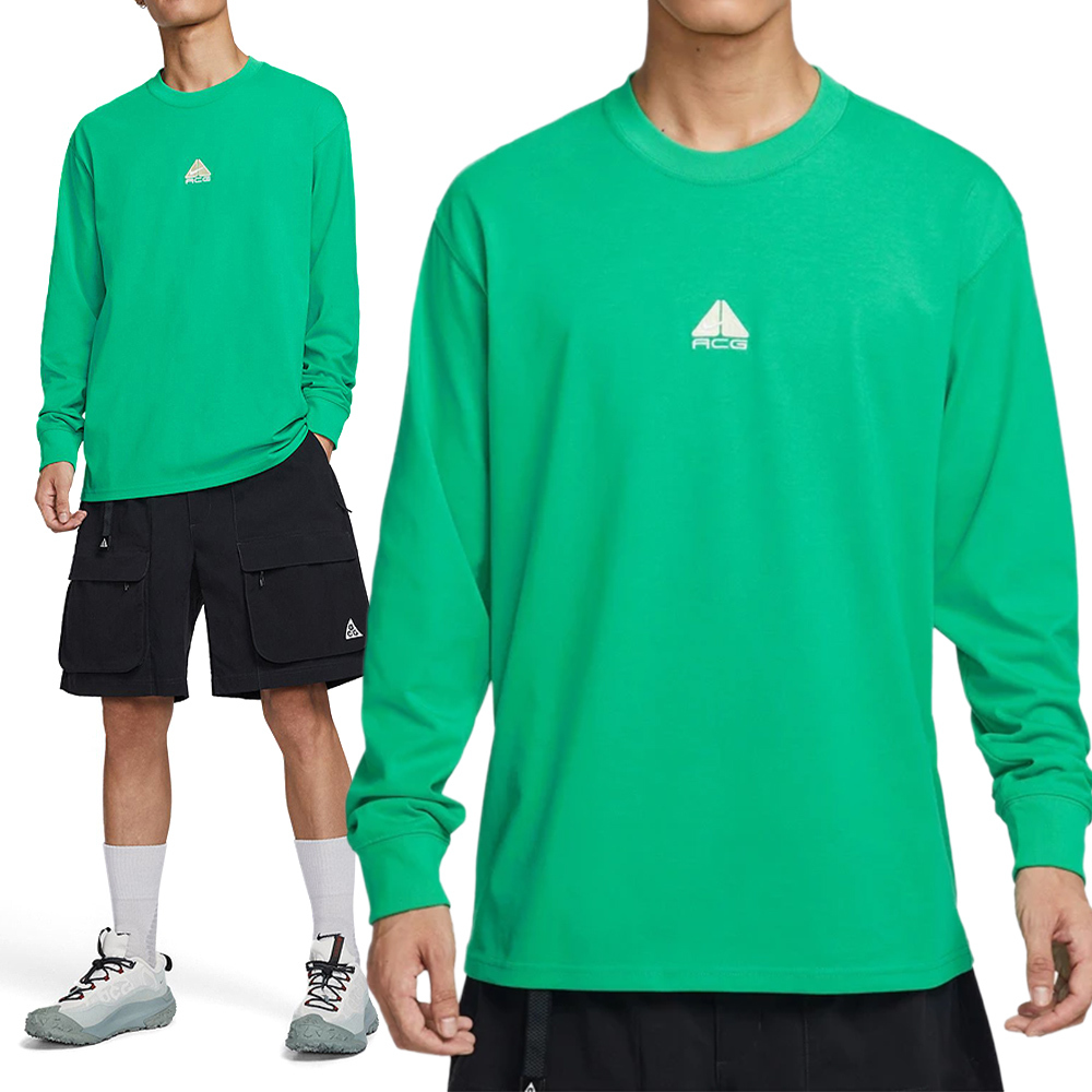 Nike NRG ACG LS LBR Tee LUNGS 男款 綠色 寬鬆 快乾 運動 長袖 DR7754-324