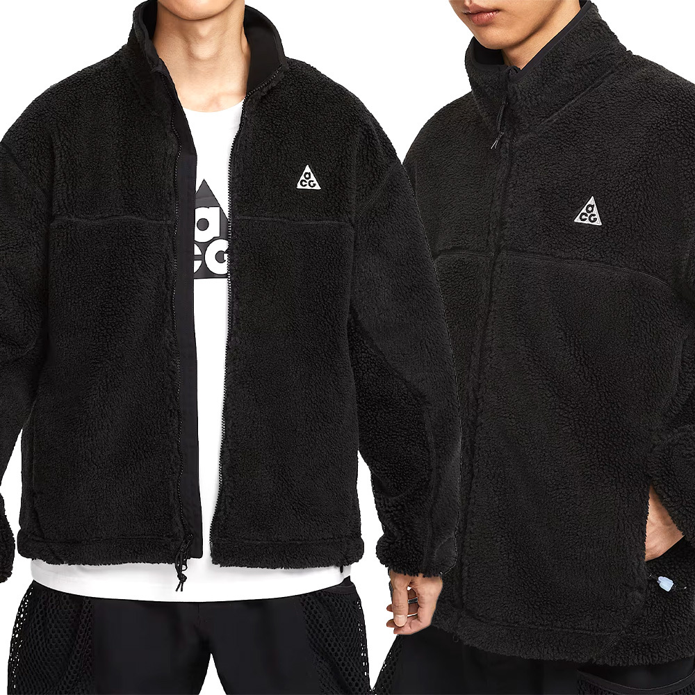 Nike Acg Tfadv Wndpf Cnwl Glcr 男款 黑色 立領 仿羊羔絨 外套 FV8654-010