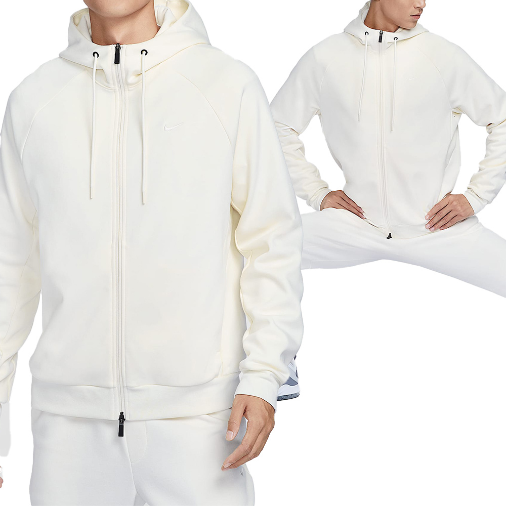 Nike Uv Primary Fz Hoodi 男款 米白色 吸濕 排汗 運動 連帽 外套 FZ0968-110