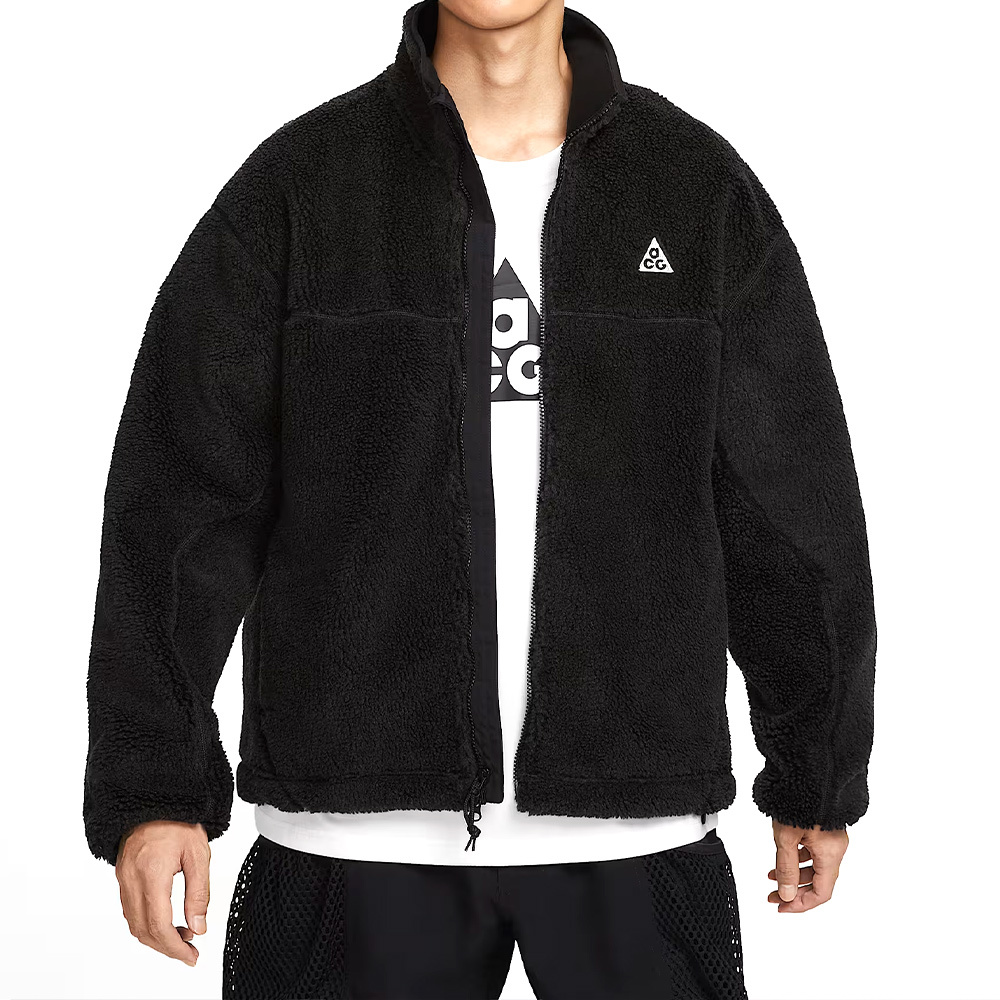 Nike Acg Tfadv Wndpf Cnwl Glcr 男款 黑色 立領 仿羊羔絨 外套 FV8654-010