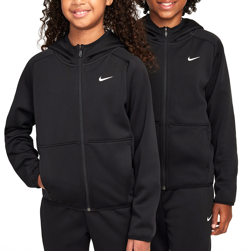 Nike Tf Flc Hd Fz Winter 大童 童裝 黑色 保暖 運動 連帽 外套 FZ5323-010