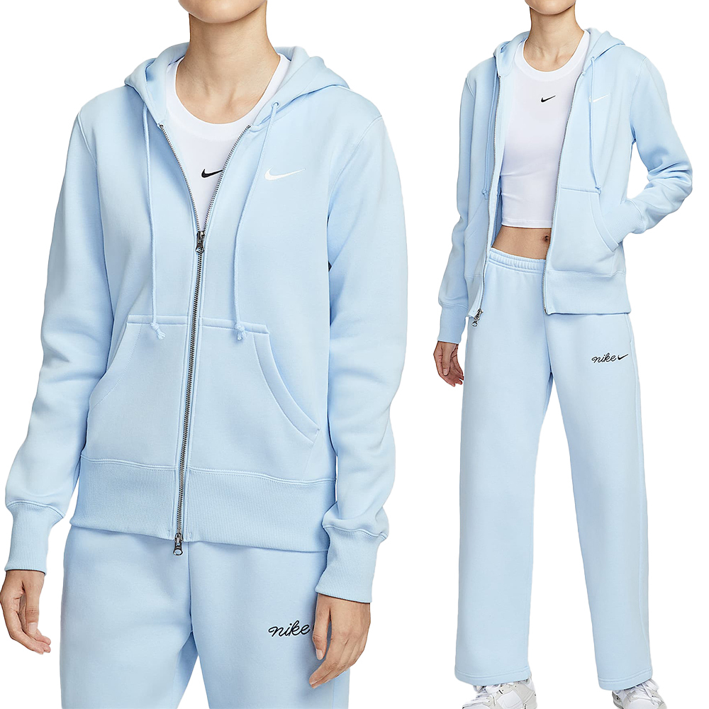Nike Phnx Flc Std Fz Hdy 女款 寶寶藍色 拉鍊 連帽 外套 HJ0996-441