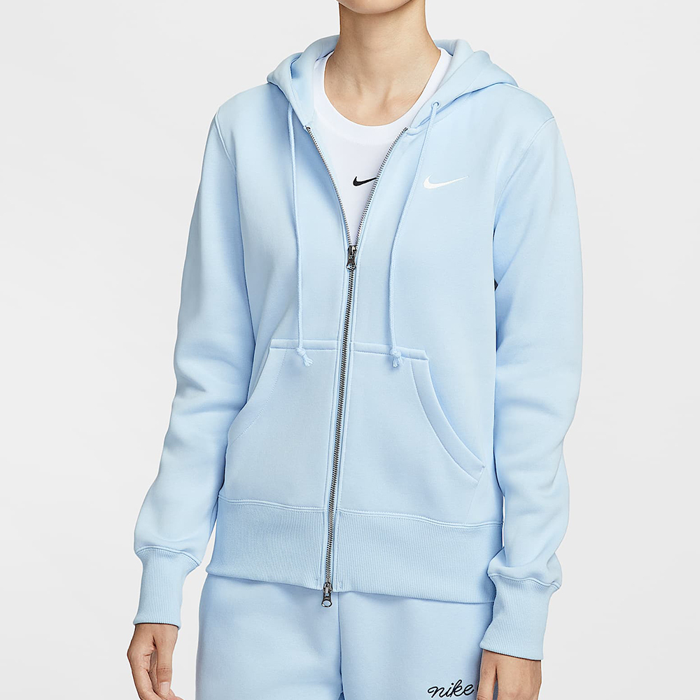 Nike Phnx Flc Std Fz Hdy 女款 寶寶藍色 拉鍊 連帽 外套 HJ0996-441