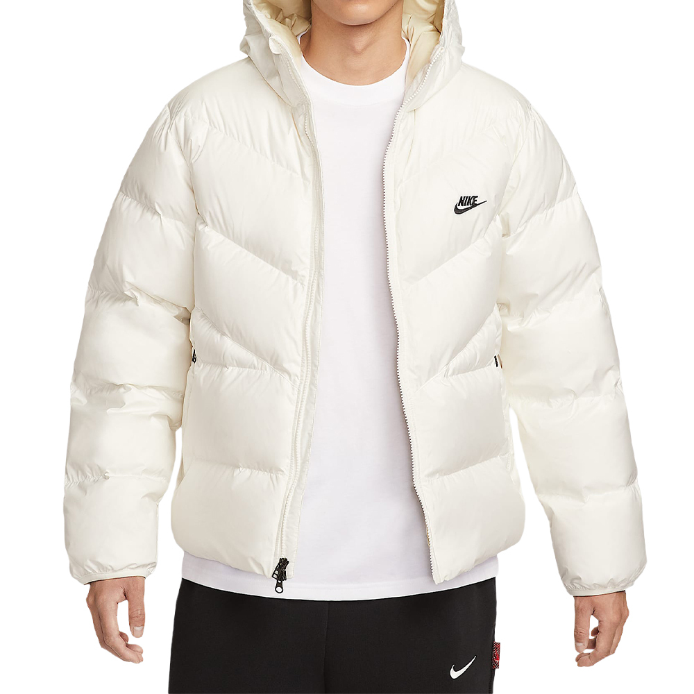 Nike Windrunner Stmnt Dwn 男款 白色 寬鬆 保暖 羽絨 連帽 外套 HQ7791-133