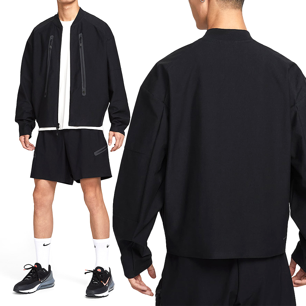 Nike Tech Shori Bomber 男款 黑色 立領 寬鬆 夾克 外套 HV0952-010