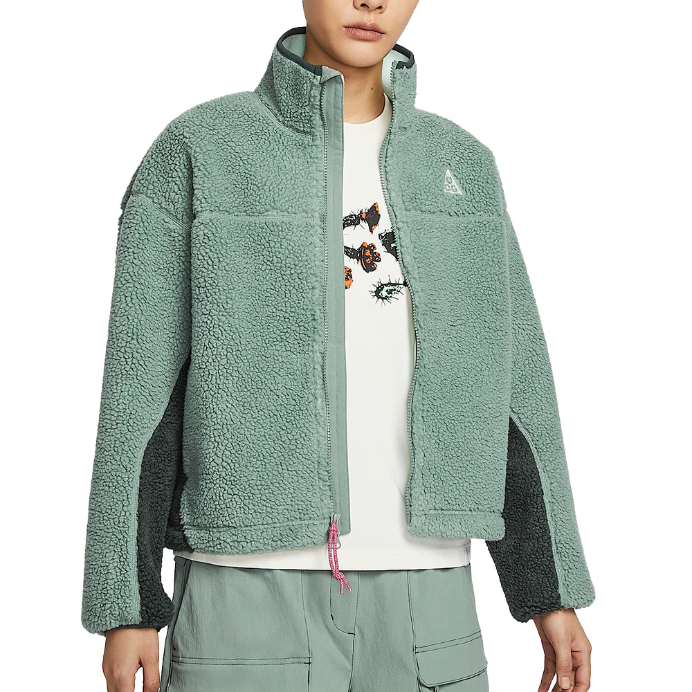 Nike Acg Tfadv Canwell Glcr Fz 女款 綠色 立領 仿羔羊絨 外套 HV4706-364