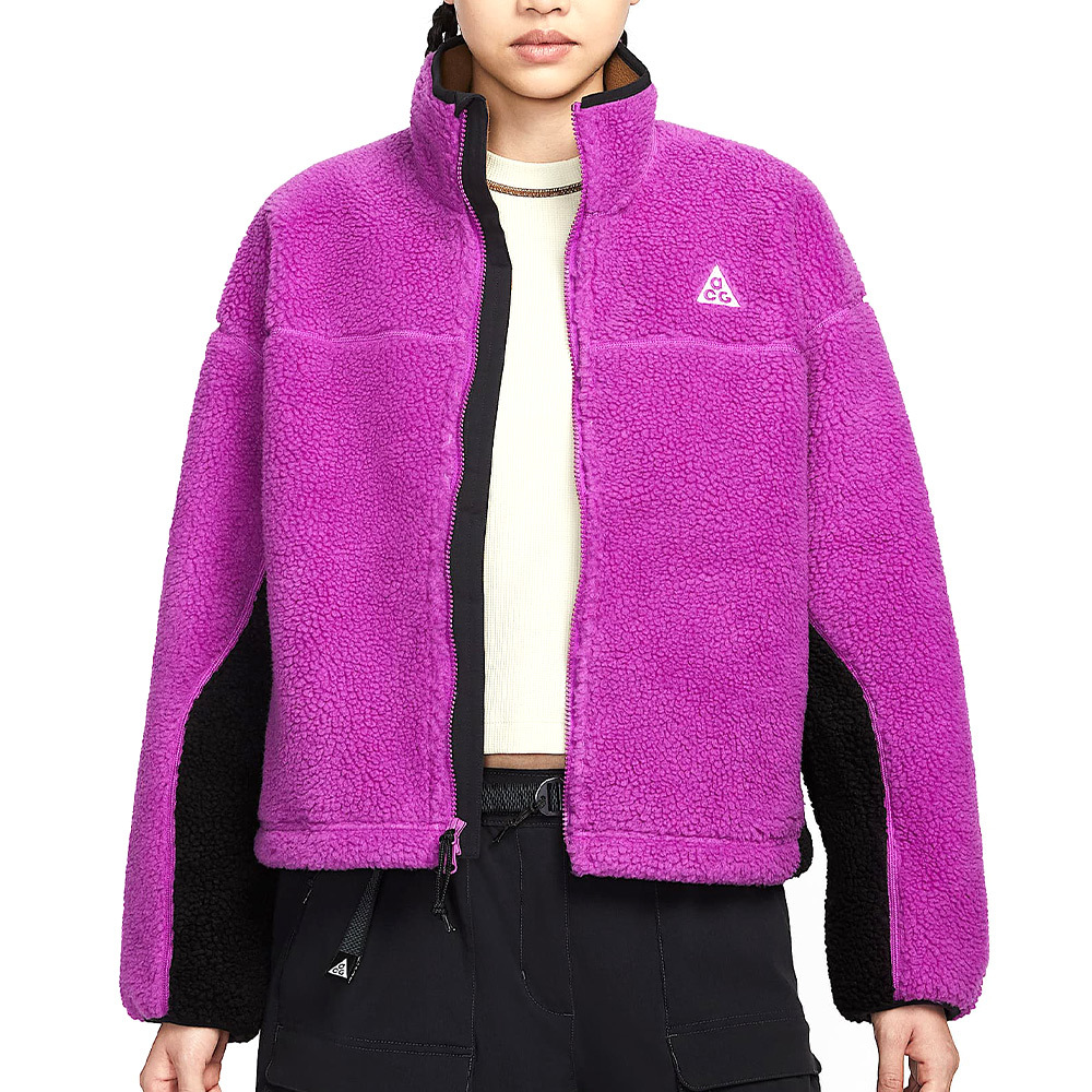Nike Acg Tfadv Canwell Glcr Fz 女款 紫色 立領 仿羔羊絨 外套 HV4706-551