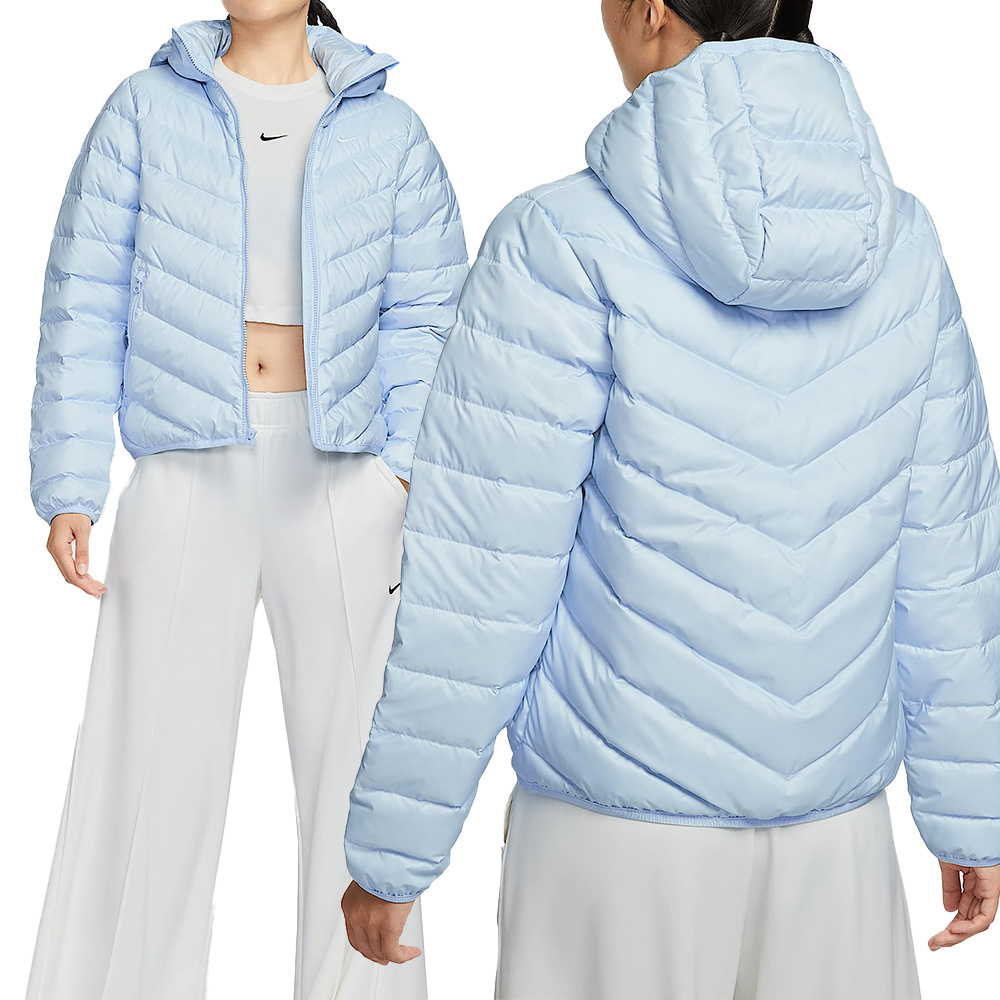 Nike Dwnfl Nk Ed Wndpfr 女款 水藍色 防潑水 寬鬆 羽絨 保暖 連帽 外套 HV5106-441