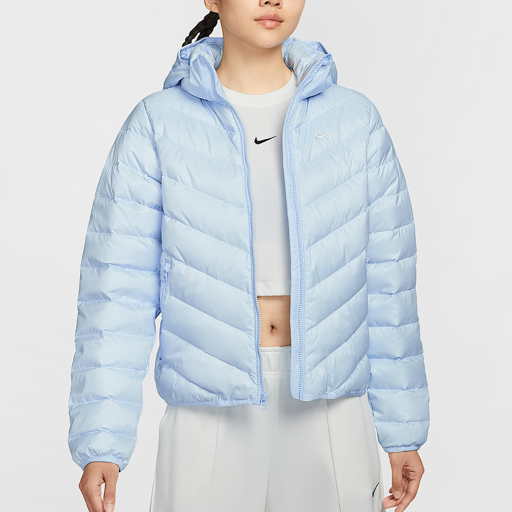 Nike Dwnfl Nk Ed Wndpfr 女款 水藍色 防潑水 寬鬆 羽絨 保暖 連帽 外套 HV5106-441