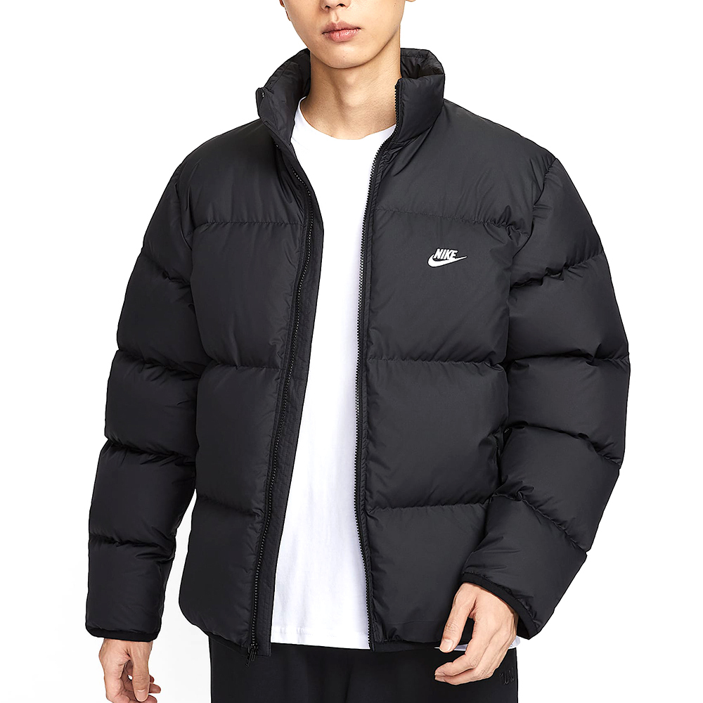Nike Club Puffer Jacket 男款 黑色 立領 寬鬆 羽絨 保暖 外套 IB2976-010