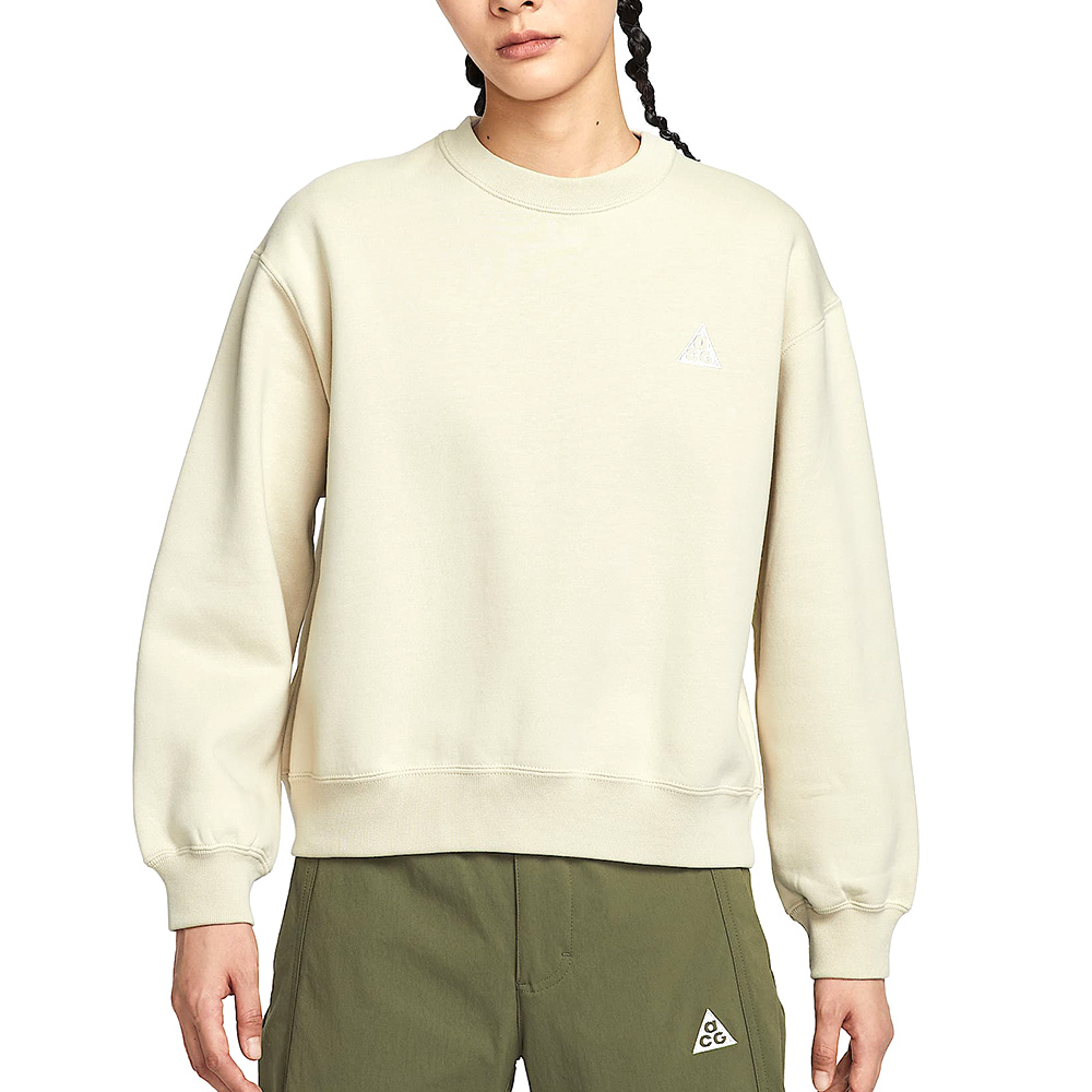 Nike Acg Tf Tuff Fleece Crw 女款 奶茶色 寬鬆 重磅 刷毛 長袖 IH0716-229