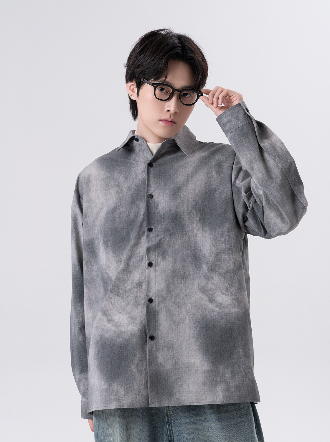 【第二件5折】渲染感長袖襯衫