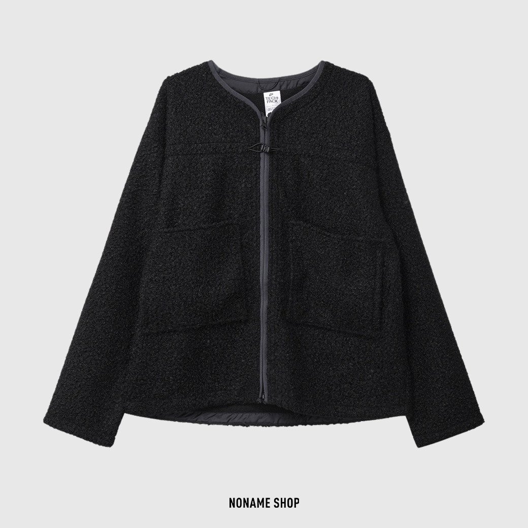 NIKE SPORTSWEAR TECH PACK 保暖 毛毛 無領 拉鍊 外套 黑色 (男款)