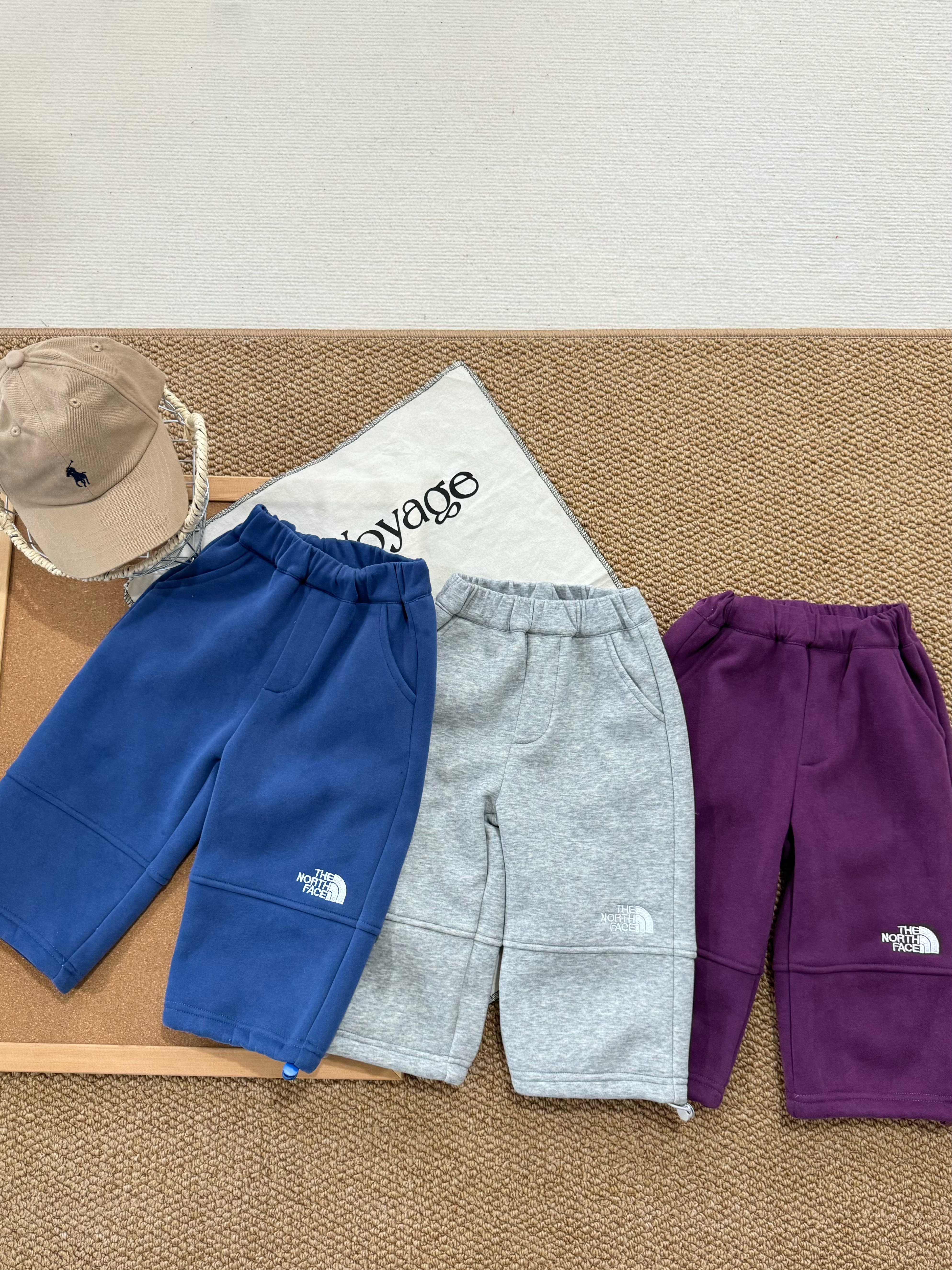 𝐓𝐡𝐞 𝐍𝐨𝐫𝐭𝐡 𝐅𝐚𝐜𝐞 3色拼色工裝絨毛棉褲 斷碼