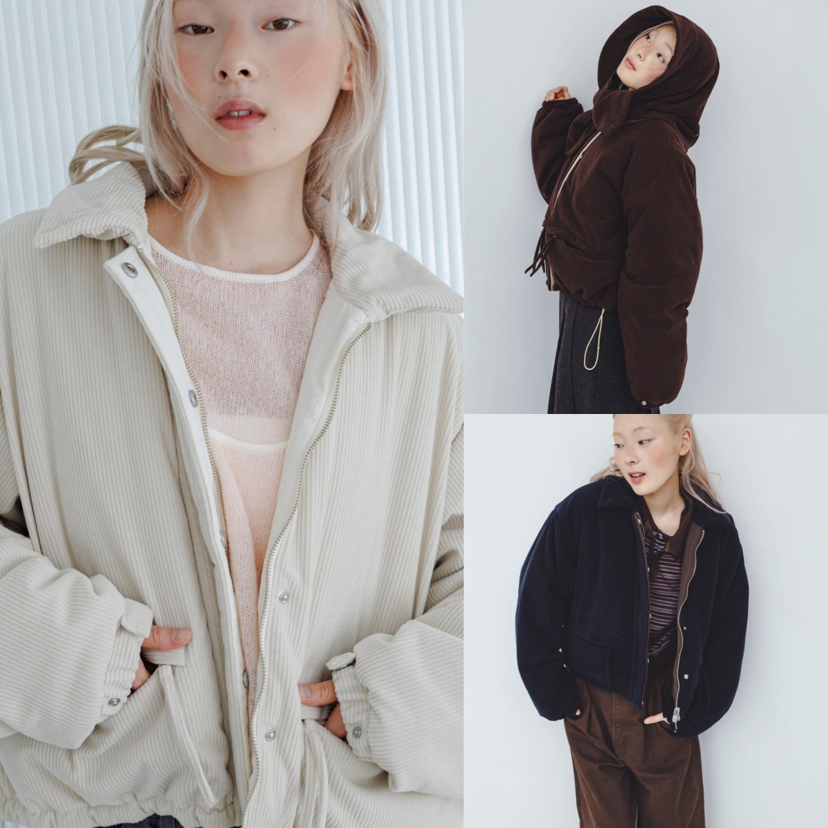 先行特價預購┃日本 KBF 燈心絨 雙面穿 夾克 外套 附巴拉克拉瓦帽