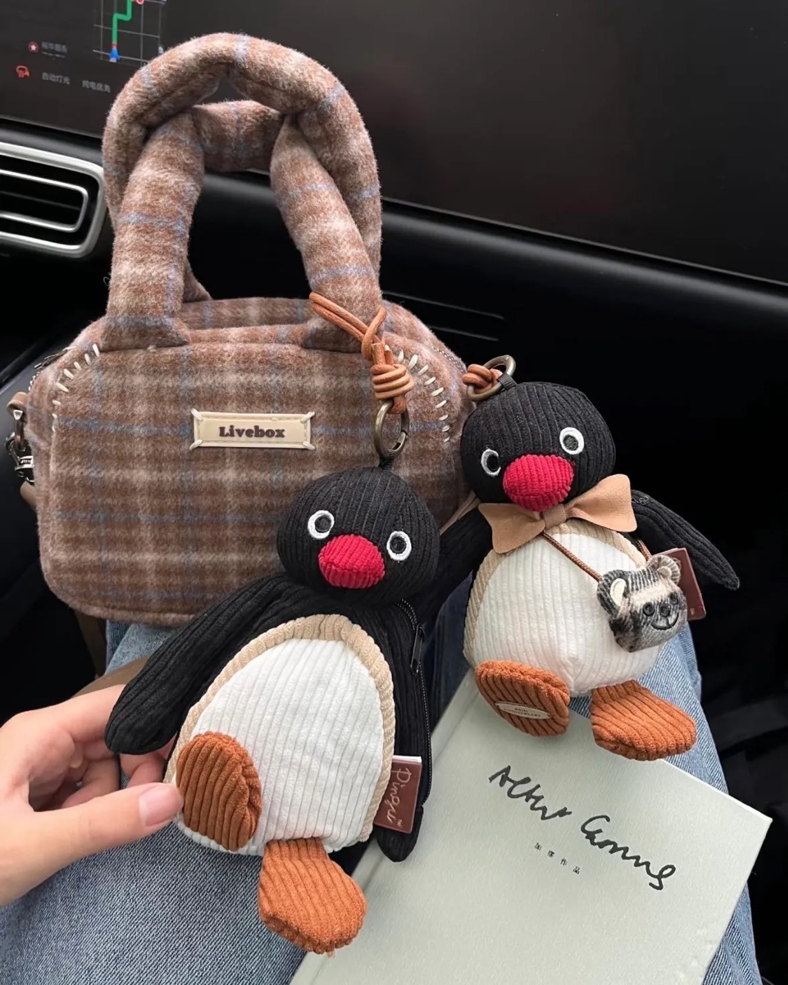 PINGU 企鵝家族 燈芯絨 吊飾 四款