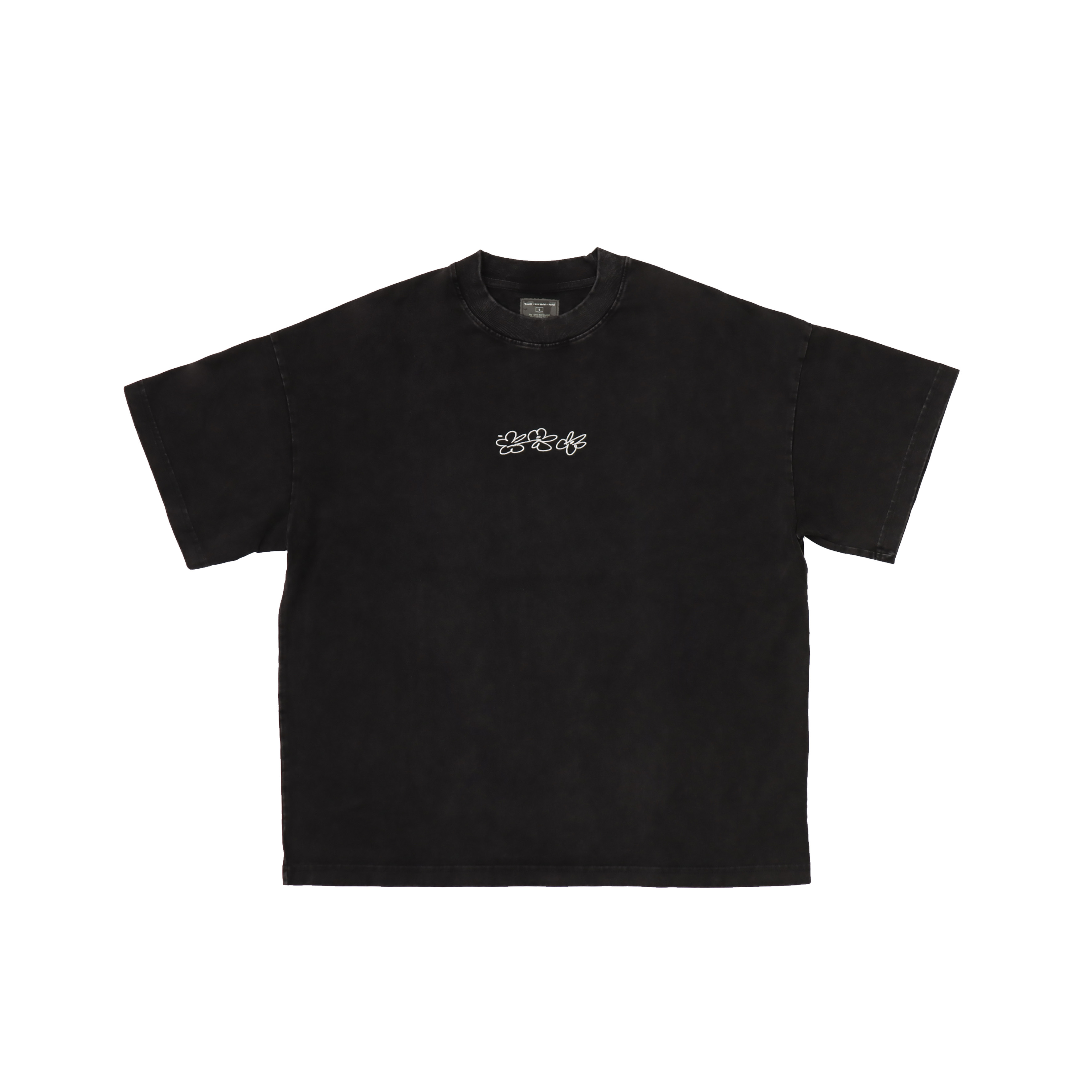 《Sound Blooms》刺繡刷色寬版 T-SHIRT