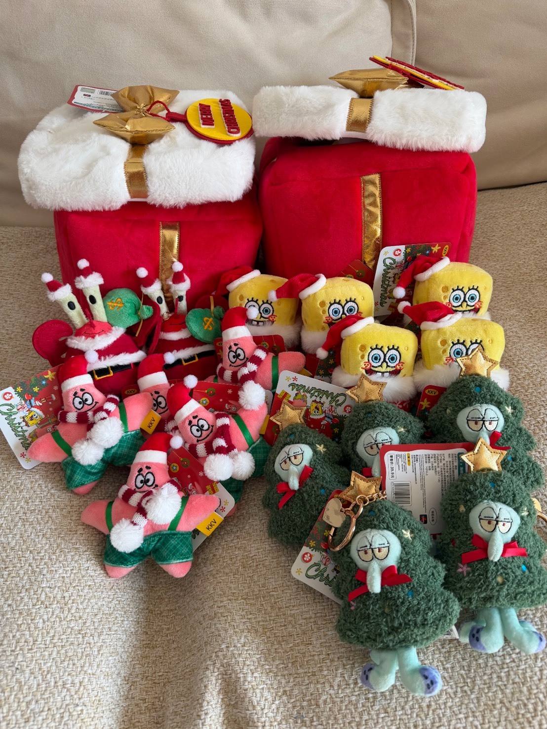 海綿寶寶 聖誕 毛絨 吊飾