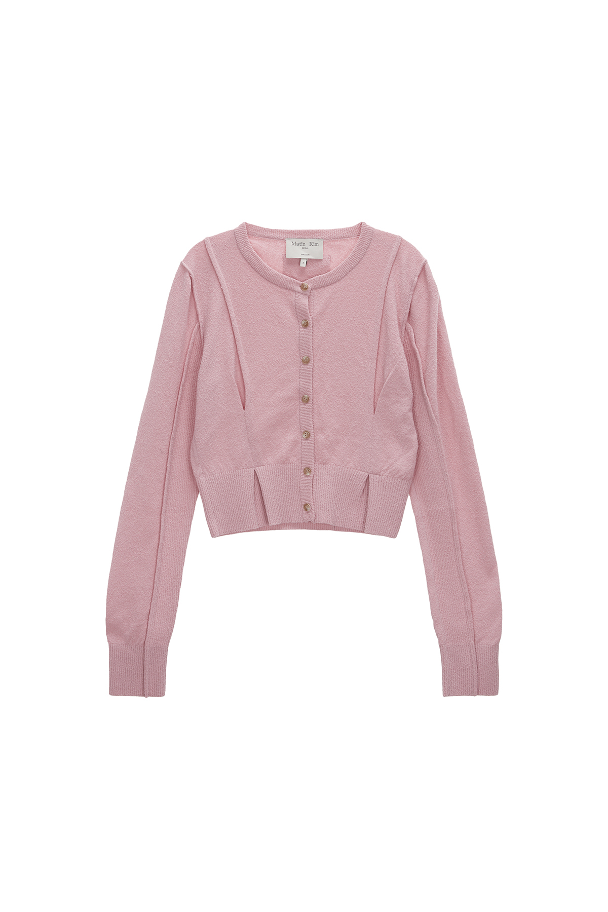 密拷邊針織衫  粉色