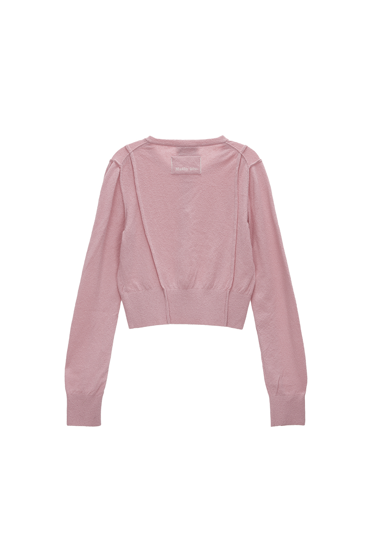 密拷邊針織衫  粉色