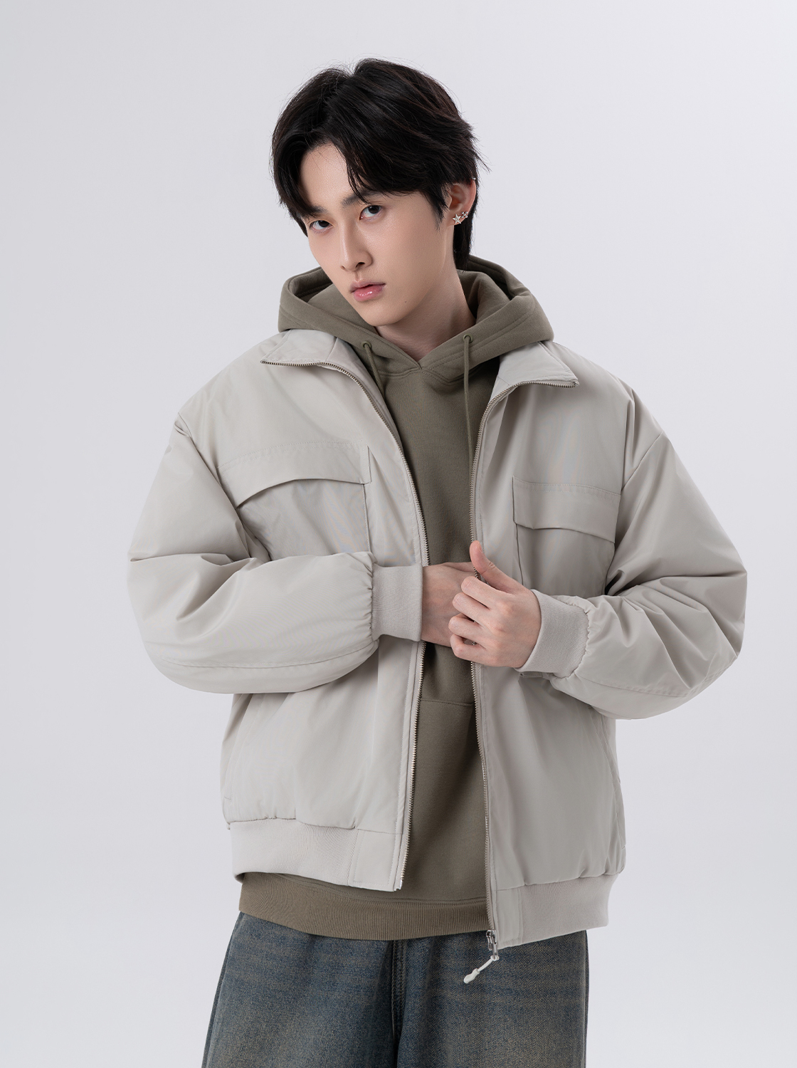 【期間限定】大口袋防風防潑水立領外套