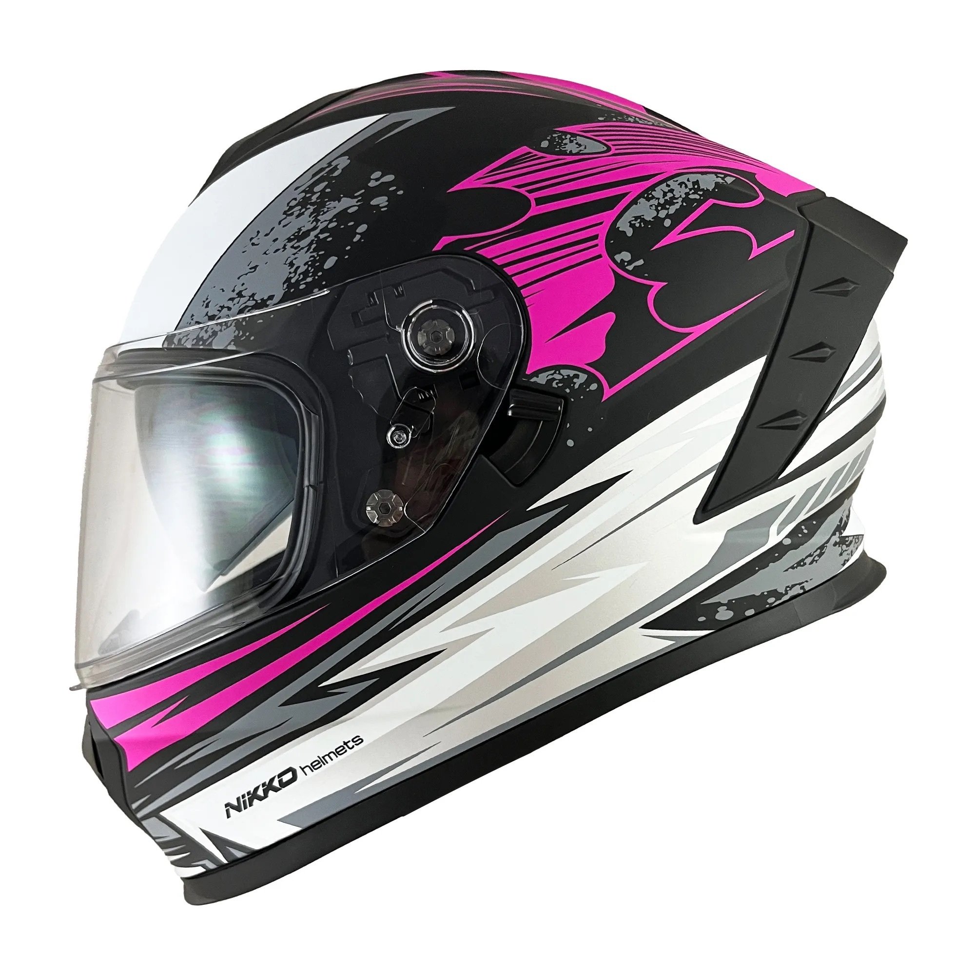 NIKKO N808 彩繪 赤霞 消光黑/紫 全罩 內墨片