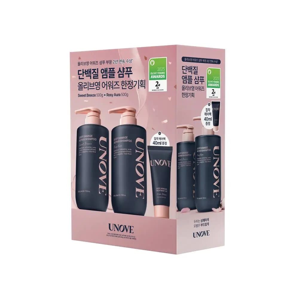 🫒Olive Young - UNOVE Deep Damage Repair Shampoo [1+1優惠]