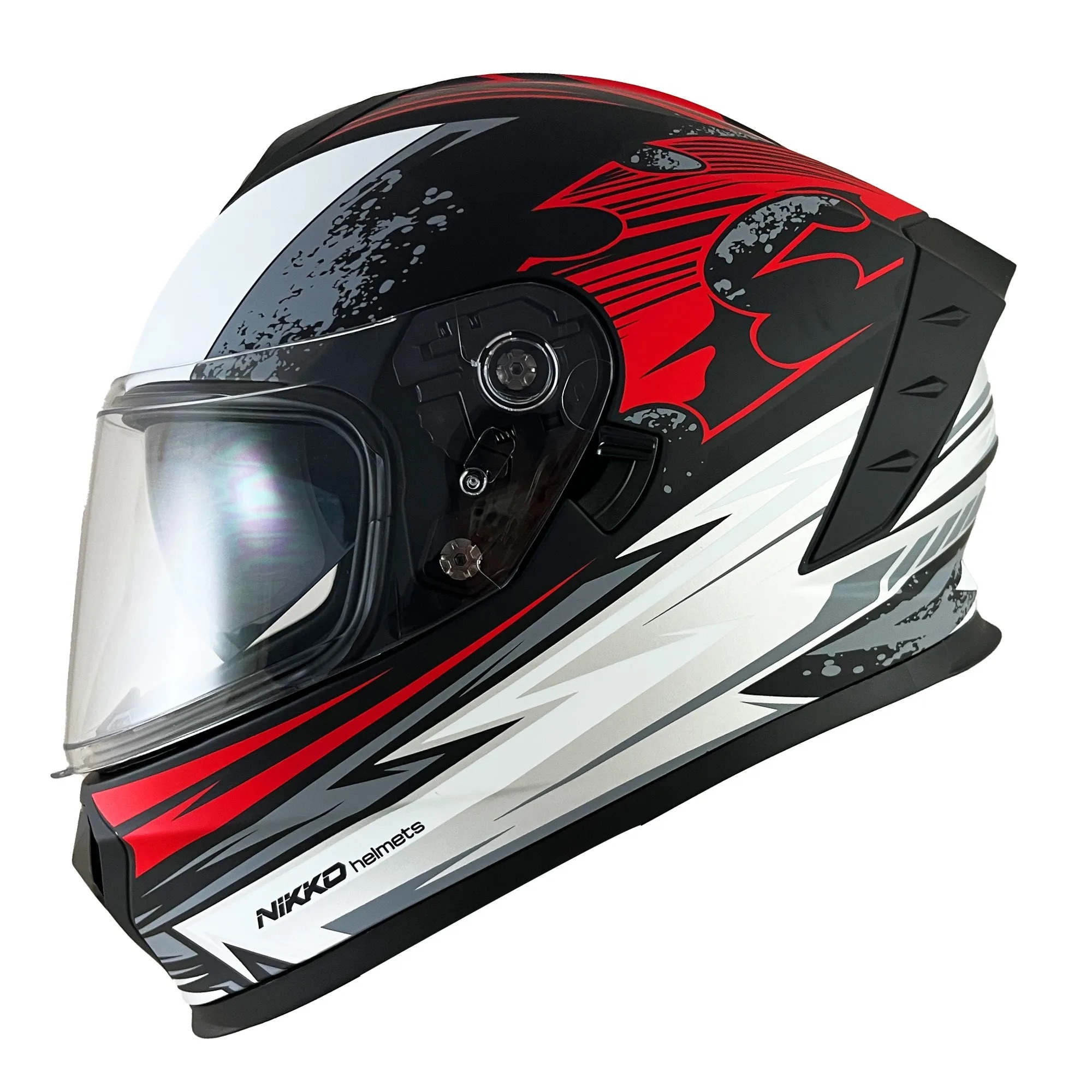 NIKKO N808 彩繪 赤霞 消光黑/紅 全罩 內墨片