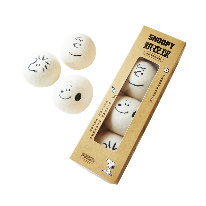 SNOOPY史努比 烘衣球 3顆/盒