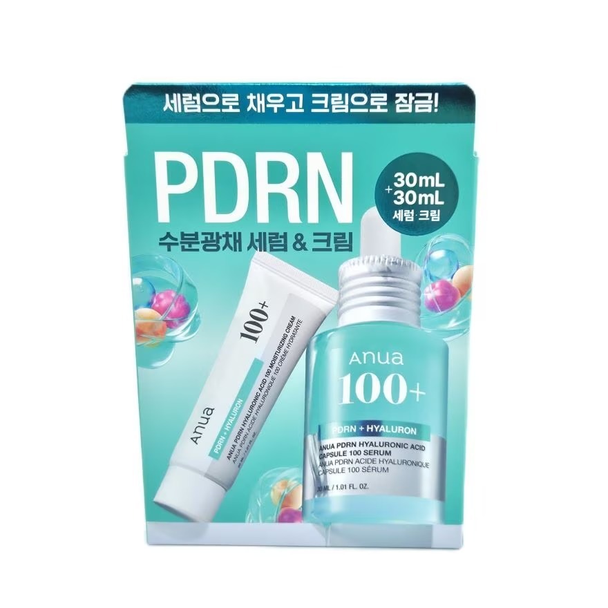 Anua PDRN 透明質酸膠囊100精華 (30ml) + 保濕面霜 (30ml) (EXP:2028.01)