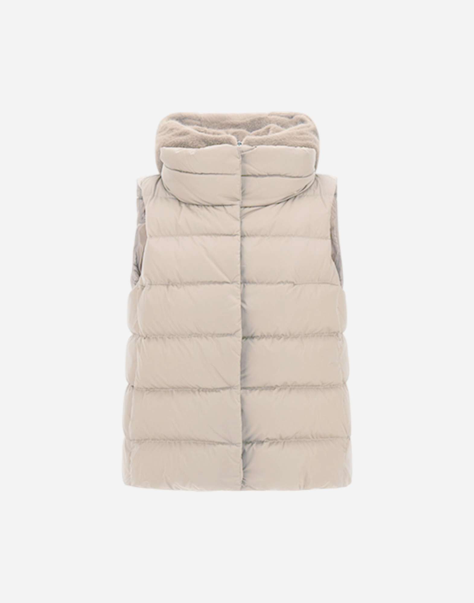 HERNO 連帽雙層羽絨背心(卡其)