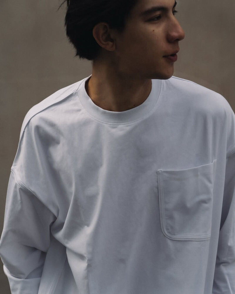 idealism 素面長袖上衣 黑/白 25 A/W Pocket L Tee