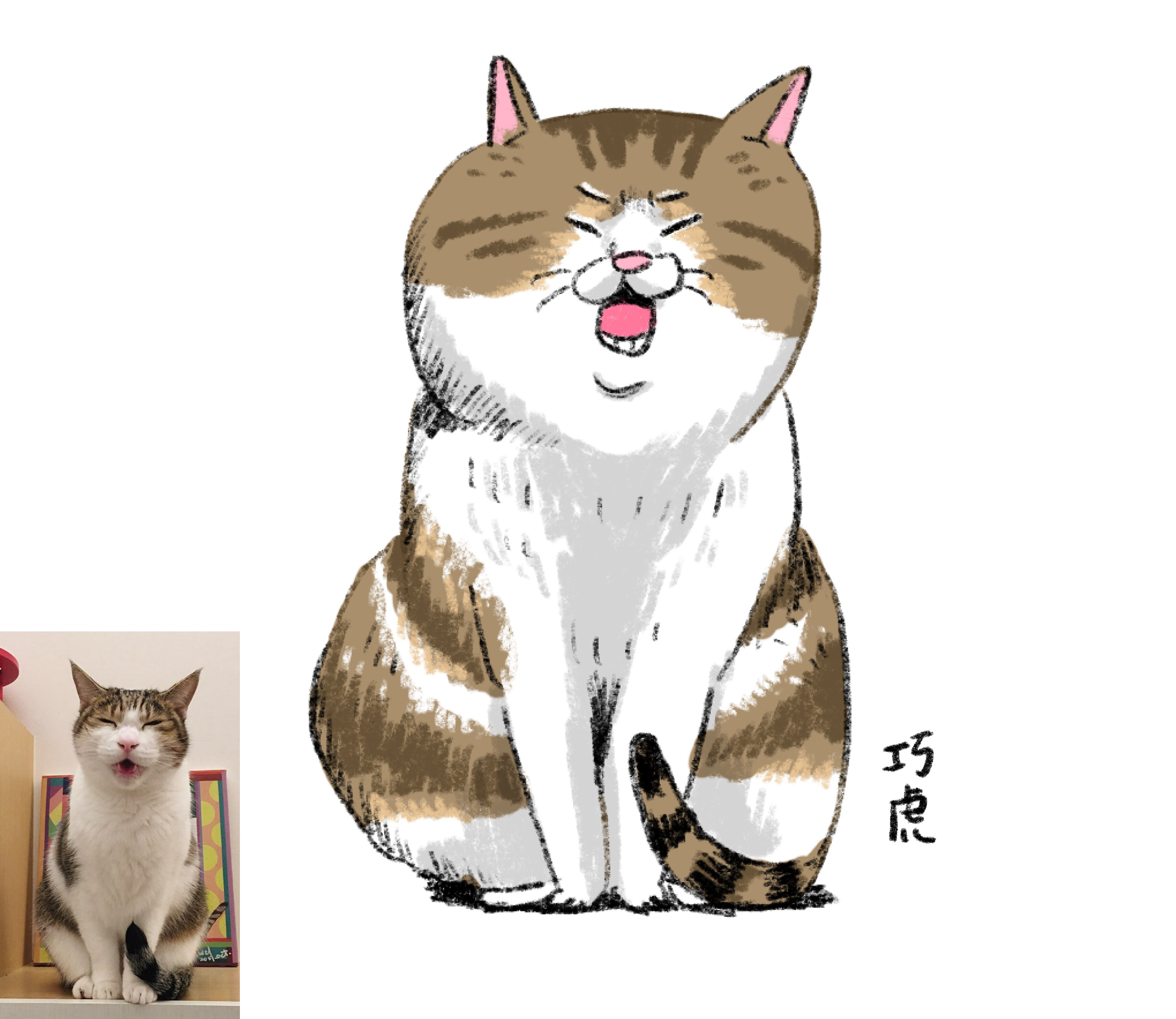 【ehcat貓室友】貓咪似顏繪 (電子檔)