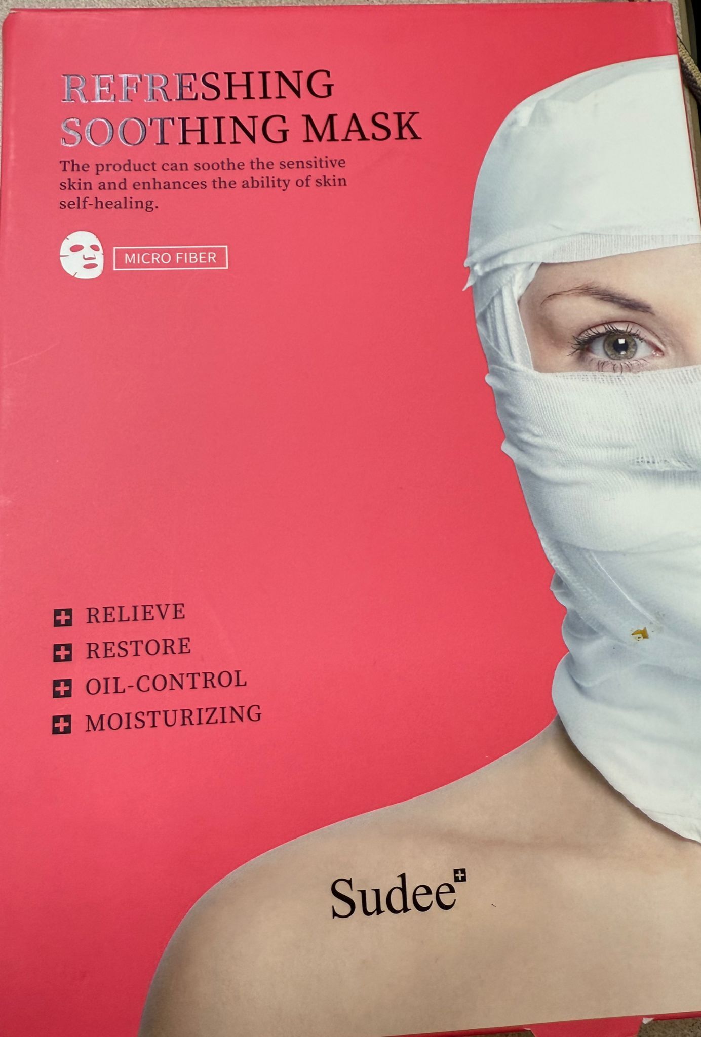 (5426)【現貨】Sudee 系列面膜 - 舒緩修復面膜(紅)