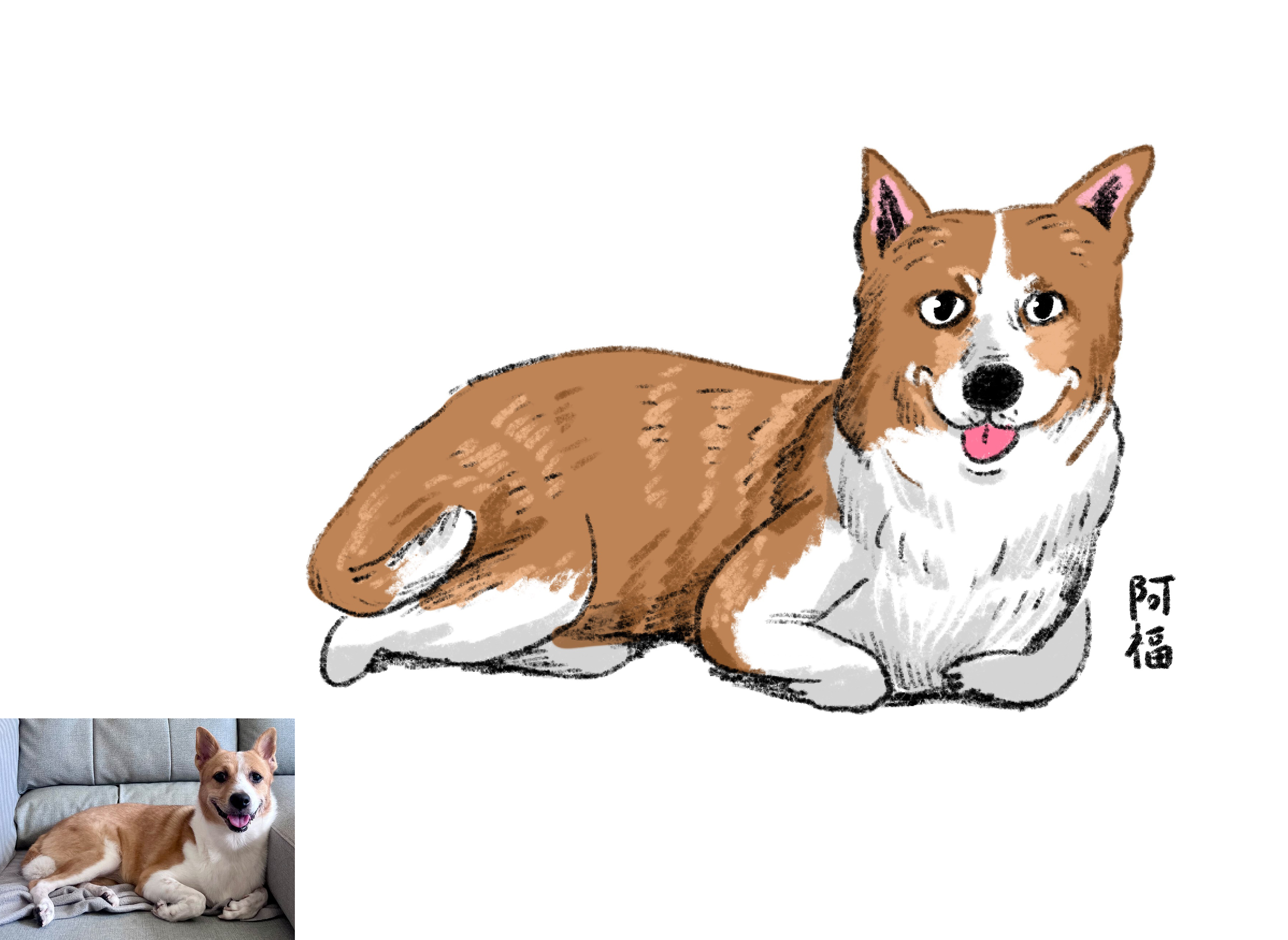 【ehcat貓室友】動物似顏繪 (電子檔) 【非貓咪似顏繪】