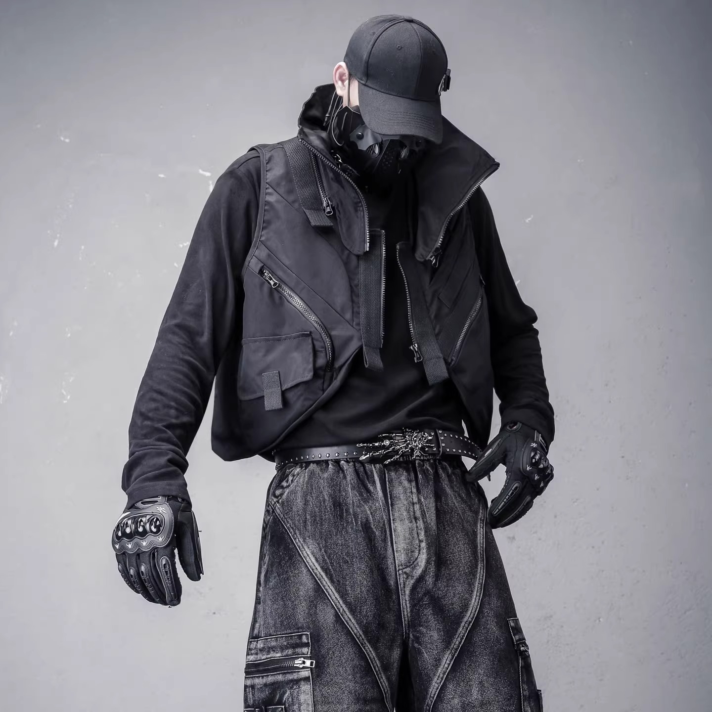 𝙏𝙀𝘾𝙃𝙒𝙀𝘼𝙍 重工機能拼接高領戰術背心