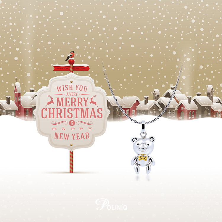 925純銀「許願熊 Wish Bear 」項墜+贈白鋼項鍊-NNSDP0027