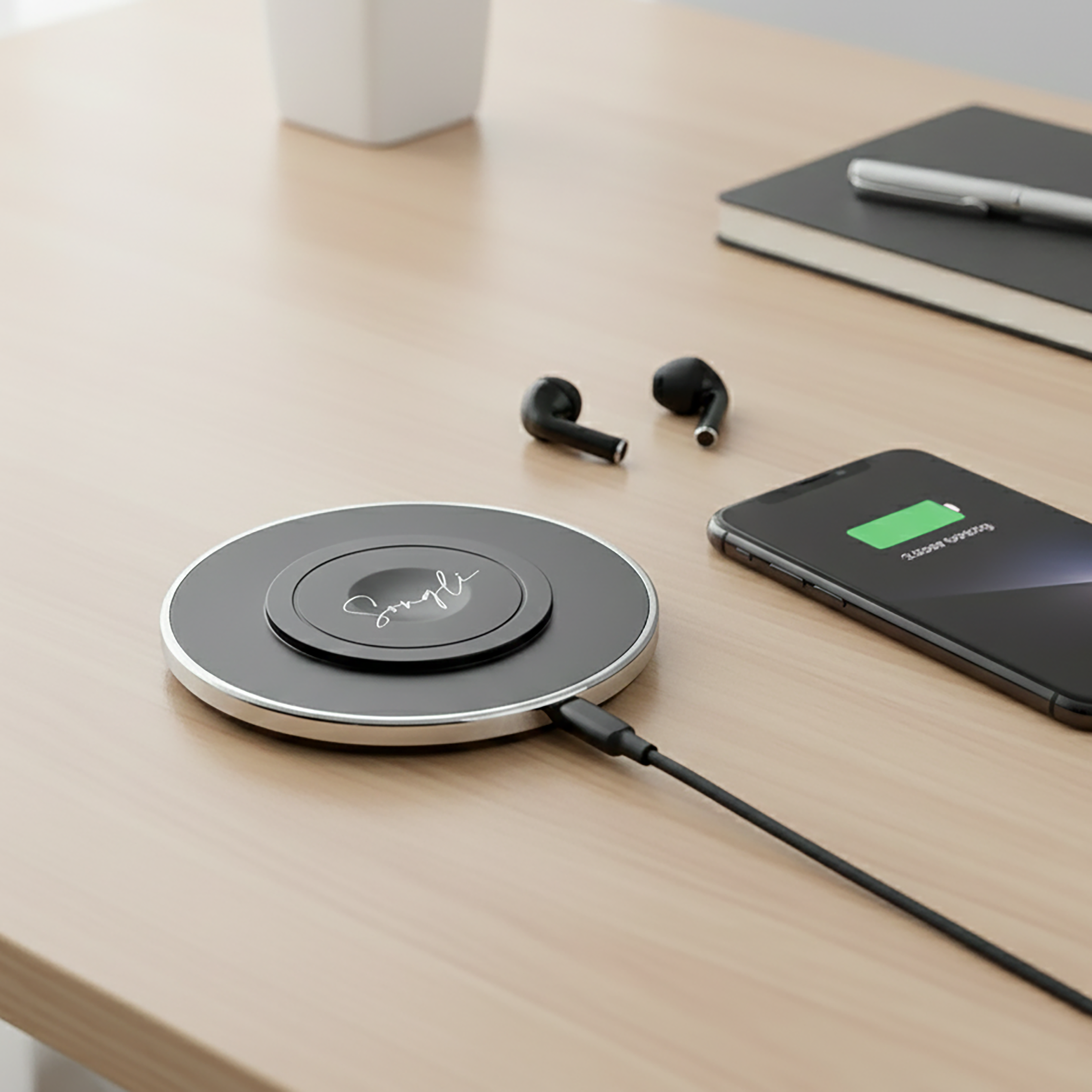 15W三用MagSafe磁吸無線充電盤|客製化鐫刻服務|台灣製造合格認證|禮盒包裝