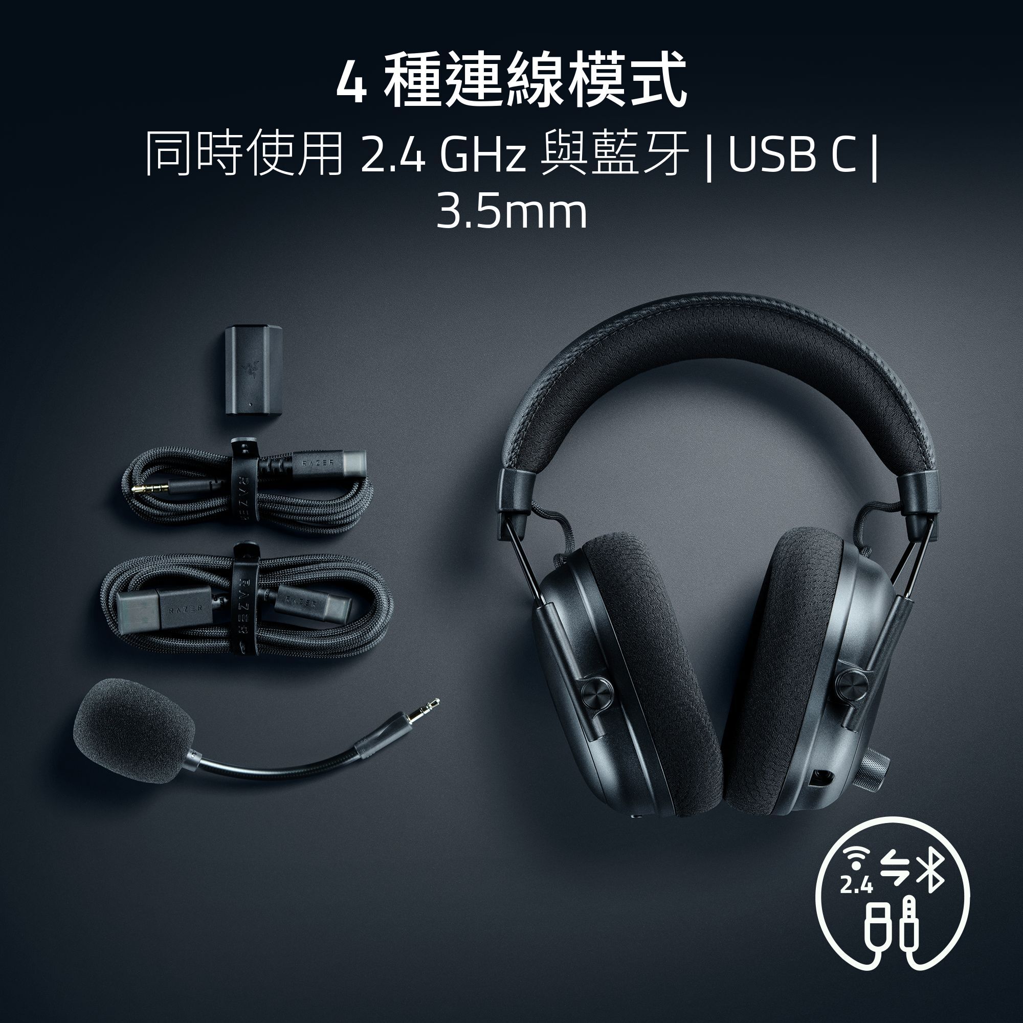 Razer 雷蛇Blackshark V3 Pro 黑鯊無線耳機CS2 絕對武力2 聯名四模連線電競