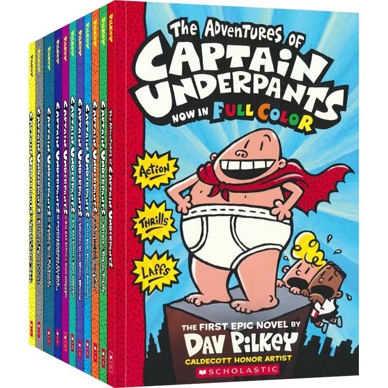 The Adventures of Captain Underpants Collection COLOR COLLECTION , 12 books