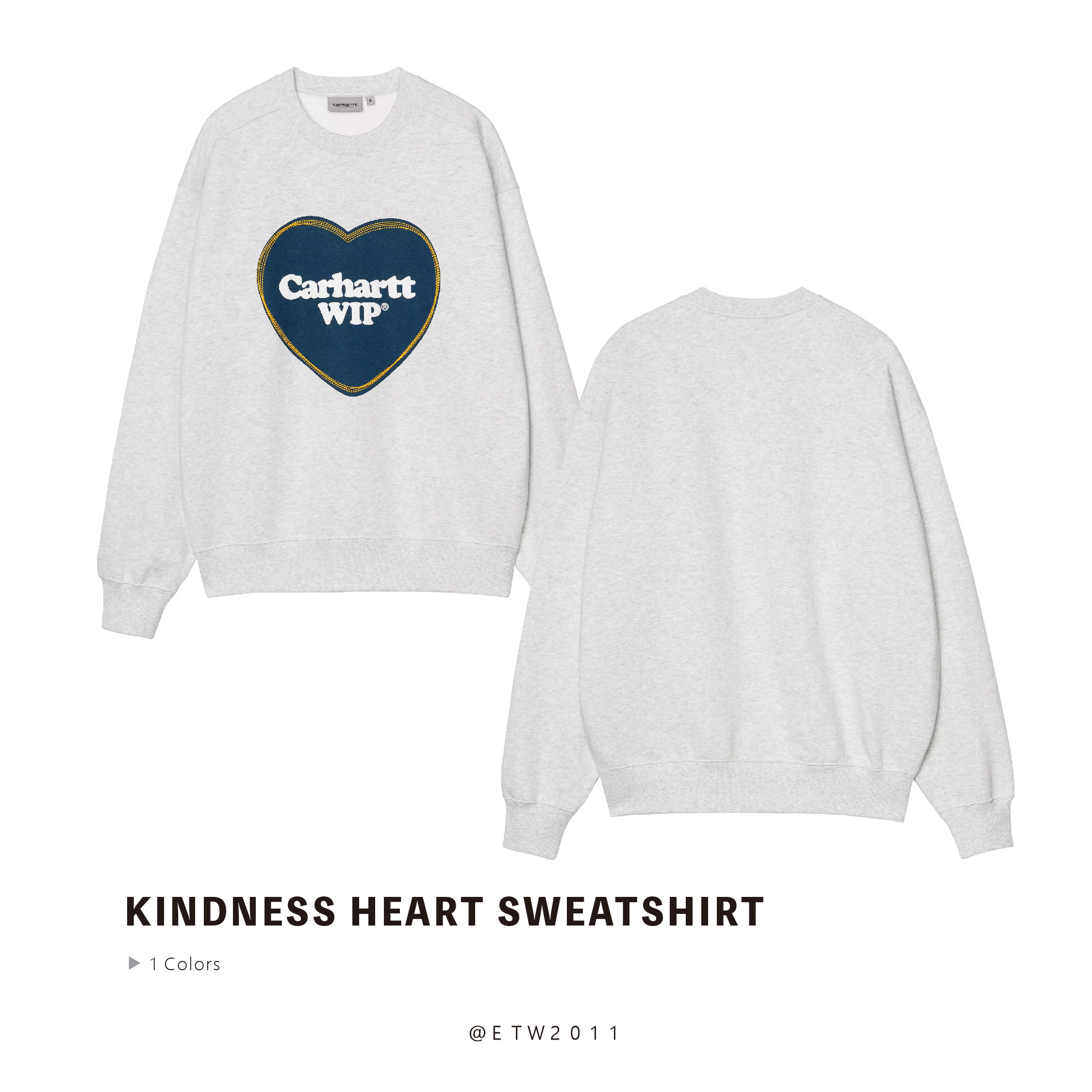☆ETW☆【EASY TO WEAR】CARHARTT WIP Kindness Heart Sweatshirt 卡哈 歐版 秋冬 長袖
