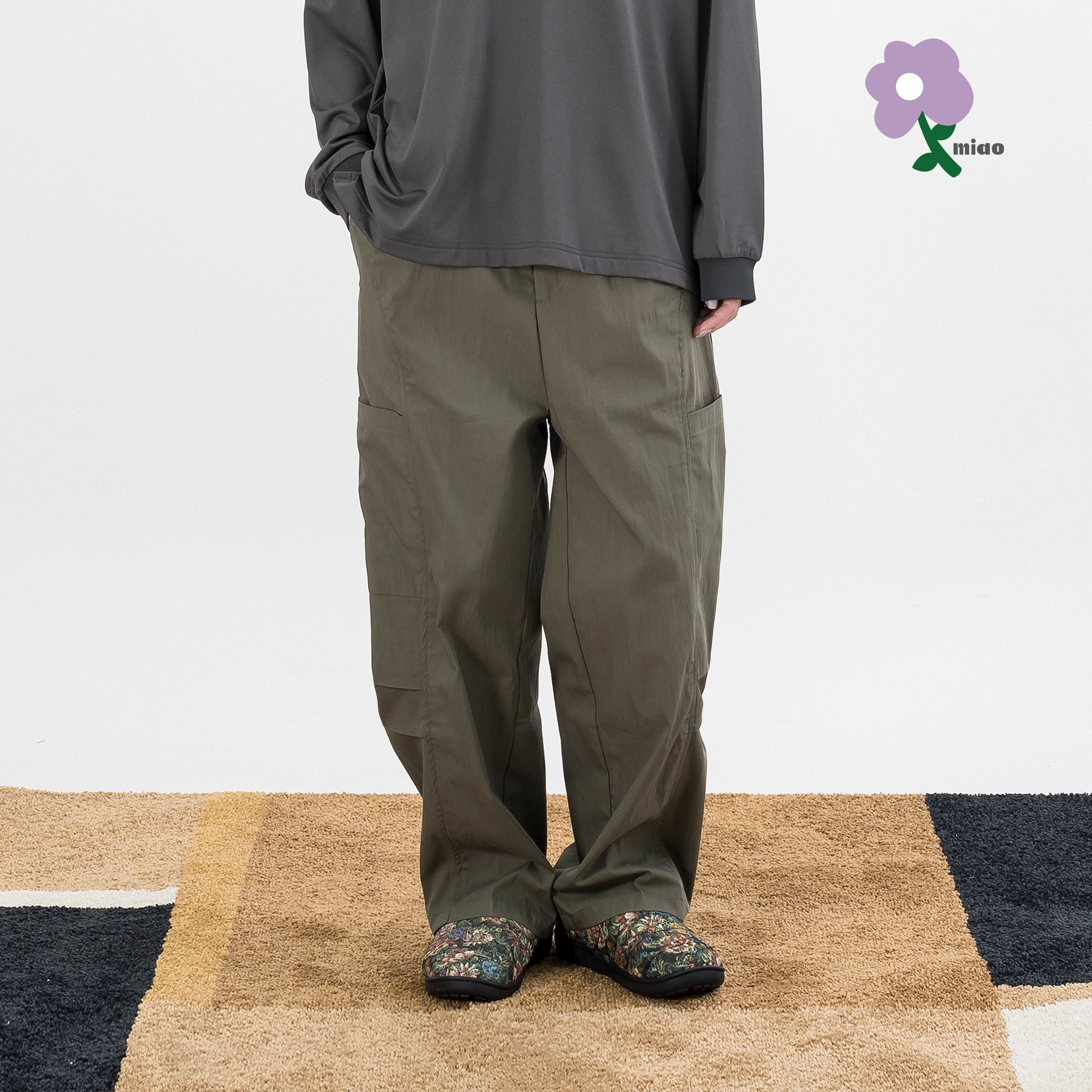 AGILITY MIAO Tailored Baggy Pants 女裝 尼龍 剪裁長褲 [V13]