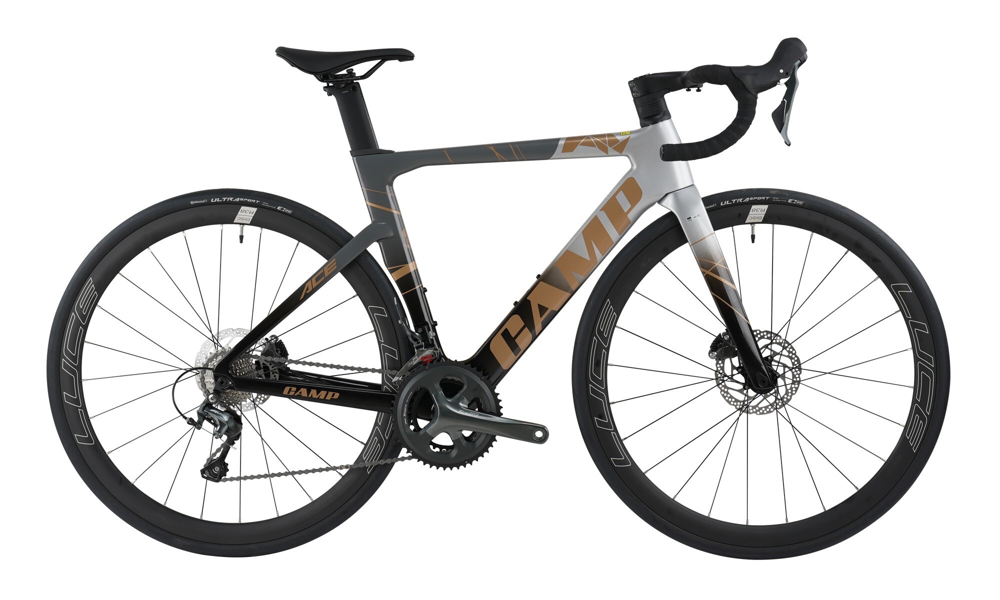 CAMP ACE 5000 全碳纖維 碟煞 空力公路車 Tiagra 20速 幻影金/坎普黃/白/銀